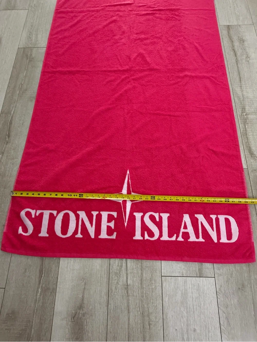 Stone Island Hot Pink Logo oversized Beach Towel new